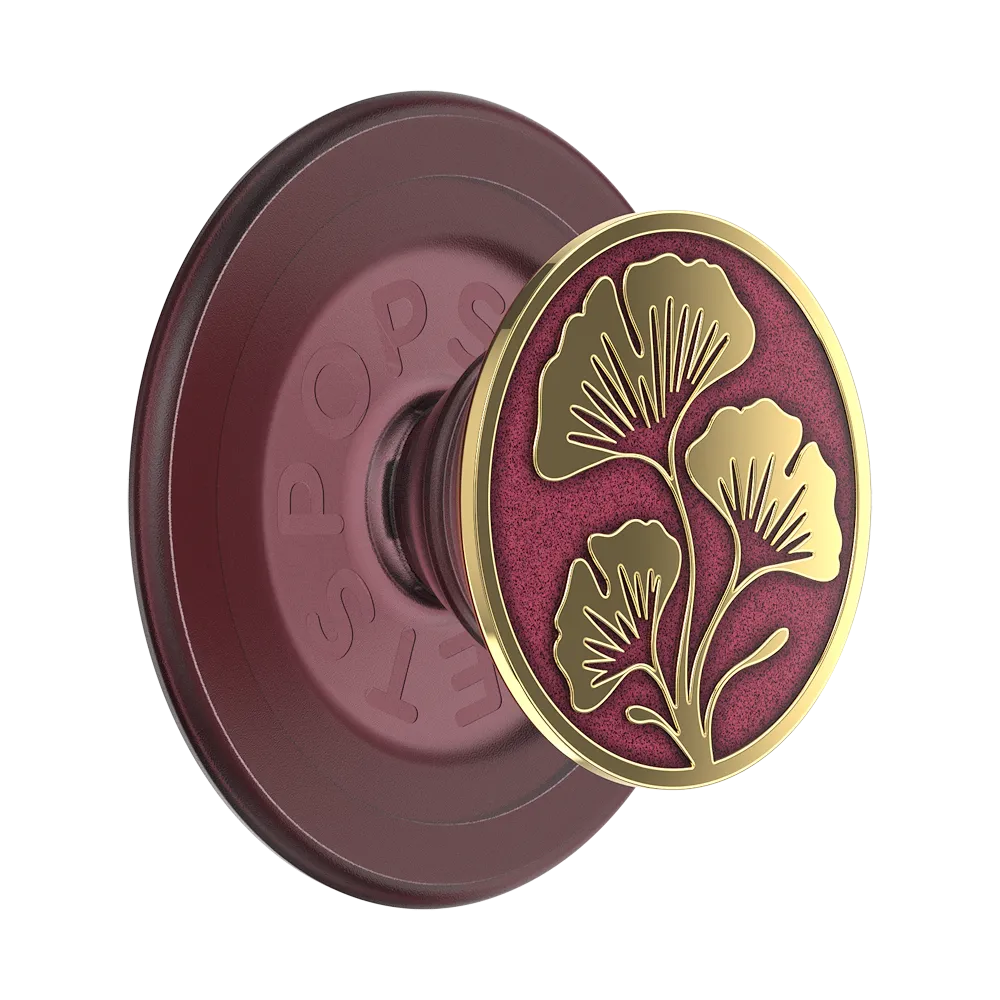 Enamel Ginkgo Oxblood — MagSafe PopGrip