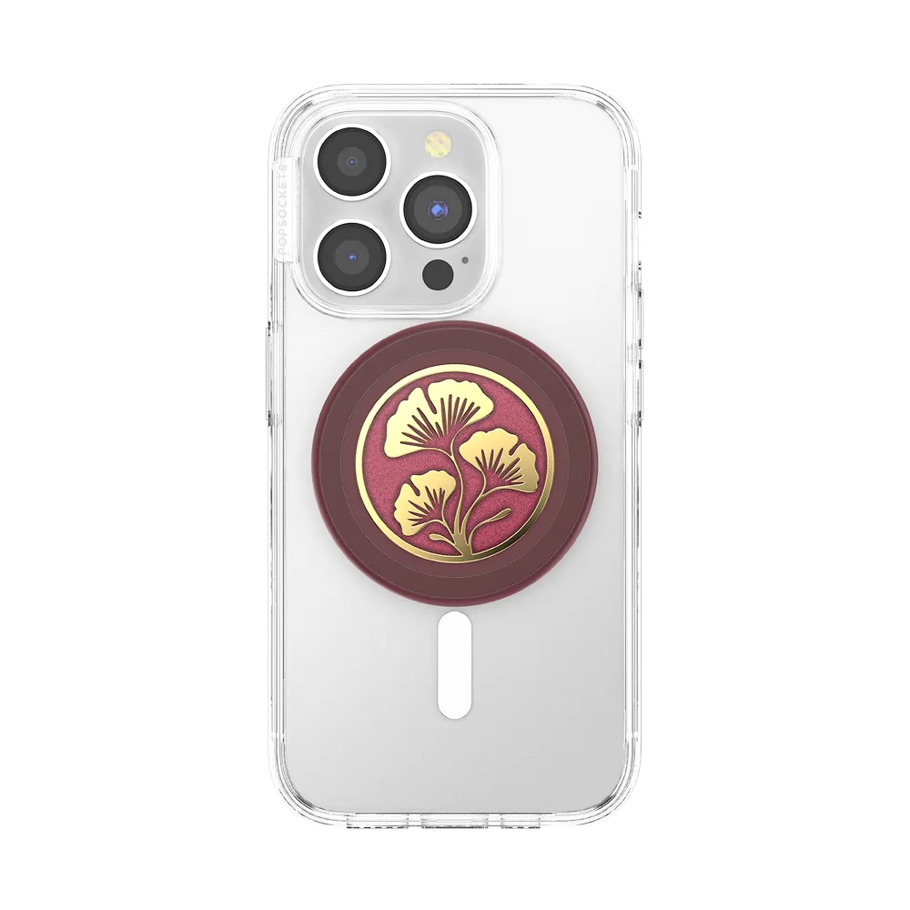 Enamel Ginkgo Oxblood — MagSafe PopGrip