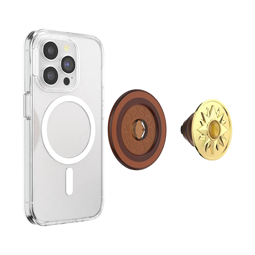 Enamel Sun Jewel Amber — MagSafe PopGrip