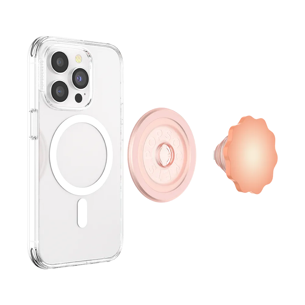 Molded Flower Apricot — MagSafe PopGrip