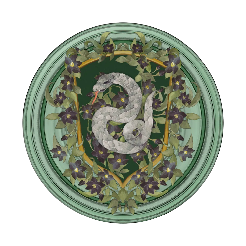 Slytherin Floral Crest — Adhesive PopGrip
