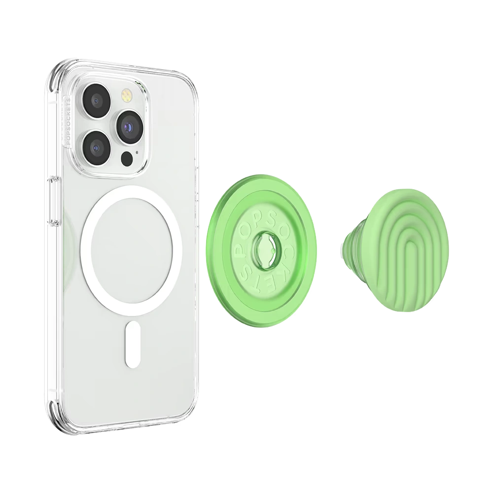 PopOut Curves Matcha Dew — MagSafe PopGrip